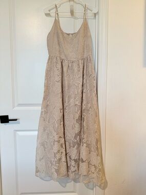 Joie Cream Lace Spaghetti Strap Formal Dress